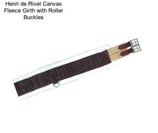 Henri de Rivel Canvas Fleece Girth with Roller Buckles