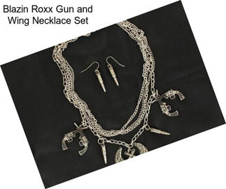 Blazin Roxx Gun and Wing Necklace Set