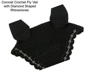 Coronet Crochet Fly Veil with Diamond Shaped Rhinestones