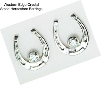 Western Edge Crystal Stone Horseshoe Earrings