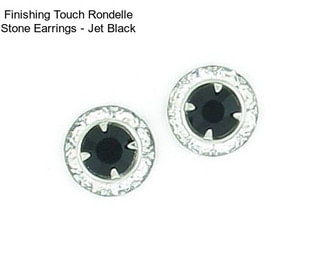 Finishing Touch Rondelle Stone Earrings - Jet Black