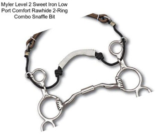 Myler Level 2 Sweet Iron Low Port Comfort Rawhide 2-Ring Combo Snaffle Bit