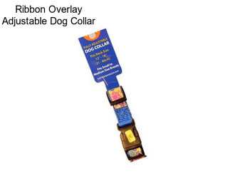 Ribbon Overlay Adjustable Dog Collar