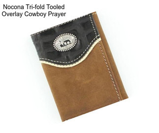 Nocona Tri-fold Tooled Overlay Cowboy Prayer