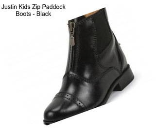 Justin Kids Zip Paddock Boots - Black