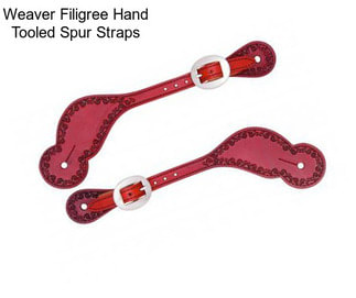 Weaver Filigree Hand Tooled Spur Straps