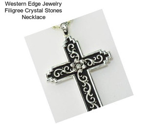 Western Edge Jewelry Filigree Crystal Stones Necklace