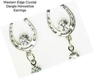 Western Edge Crystal Dangle Horseshoe Earrings