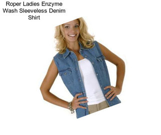 Roper Ladies Enzyme Wash Sleeveless Denim Shirt