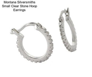 Montana Silversmiths Small Clear Stone Hoop Earrings