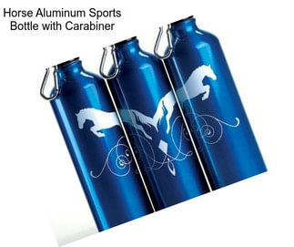 Horse Aluminum Sports Bottle with Carabiner