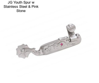 JG Youth Spur w Stainless Steel & Pink Stone