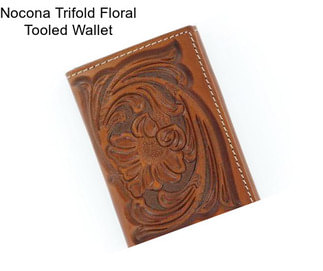 Nocona Trifold Floral Tooled Wallet