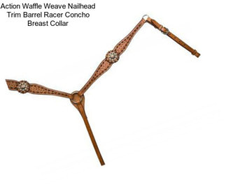 Action Waffle Weave Nailhead Trim Barrel Racer Concho Breast Collar