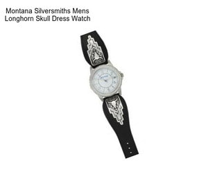 Montana Silversmiths Mens Longhorn Skull Dress Watch