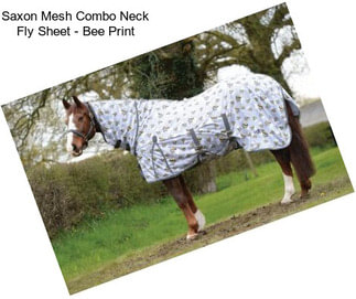 Saxon Mesh Combo Neck Fly Sheet - Bee Print