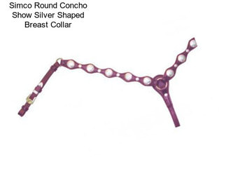 Simco Round Concho Show Silver Shaped Breast Collar