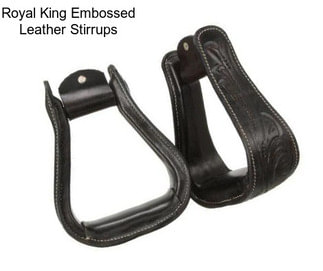 Royal King Embossed Leather Stirrups