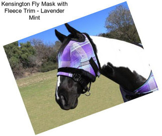 Kensington Fly Mask with Fleece Trim - Lavender Mint