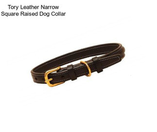 Tory Leather Narrow Square Raised Dog Collar