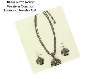 Blazin Roxx Round Western Concho/ Diamond Jewelry Set