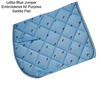 Lettia Blue Jumper Embroidered All Purpose Saddle Pad