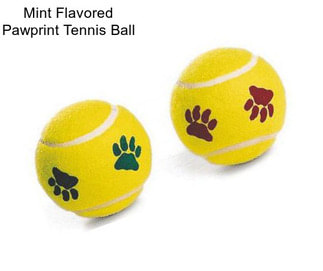 Mint Flavored Pawprint Tennis Ball