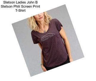 Stetson Ladies John B Stetson Phili Screen Print T-Shirt