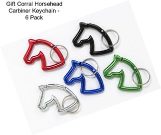 Gift Corral Horsehead Carbiner Keychain - 6 Pack