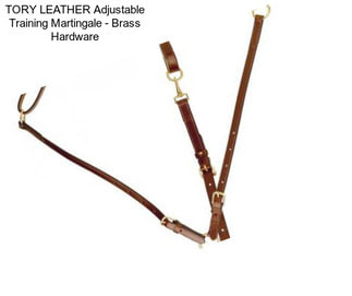 TORY LEATHER Adjustable Training Martingale - Brass Hardware