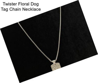 Twister Floral Dog Tag Chain Necklace