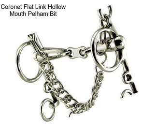 Coronet Flat Link Hollow Mouth Pelham Bit