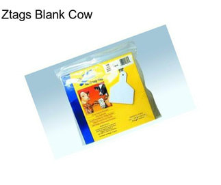 Ztags Blank Cow