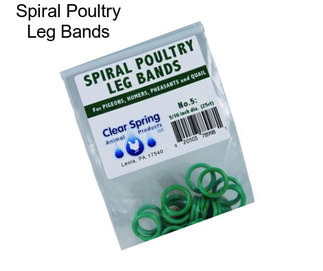 Spiral Poultry Leg Bands