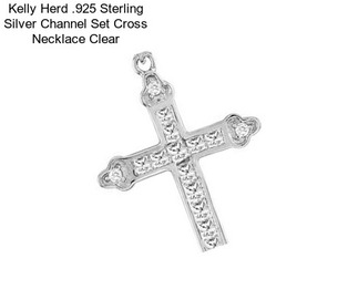 Kelly Herd .925 Sterling Silver Channel Set Cross Necklace Clear