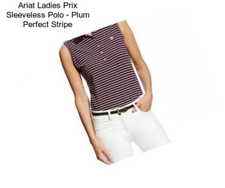 Ariat Ladies Prix Sleeveless Polo - Plum Perfect Stripe