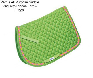 Perri\'s All Purpose Saddle Pad with Ribbon Trim - Frogs