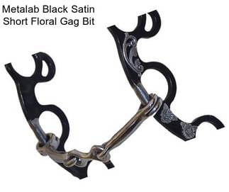 Metalab Black Satin Short Floral Gag Bit