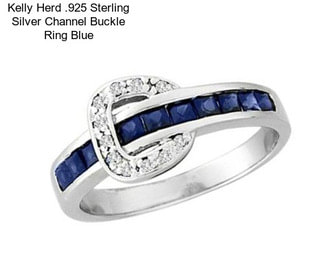 Kelly Herd .925 Sterling Silver Channel Buckle Ring Blue