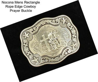 Nocona Mens Rectangle Rope Edge Cowboy Prayer Buckle