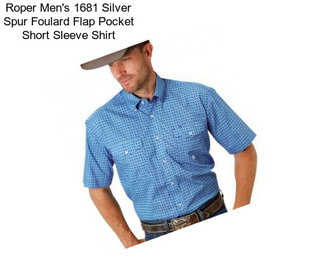 Roper Men\'s 1681 Silver Spur Foulard Flap Pocket Short Sleeve Shirt