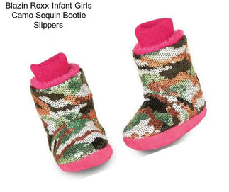 Blazin Roxx Infant Girls Camo Sequin Bootie Slippers