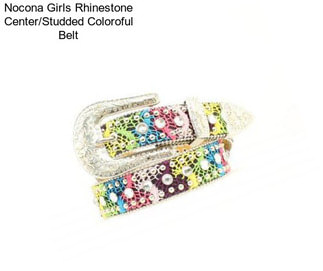 Nocona Girls Rhinestone Center/Studded Coloroful Belt