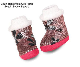 Blazin Roxx Infant Girls Floral Sequin Bootie Slippers