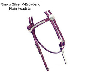 Simco Silver V-Browband Plain Headstall
