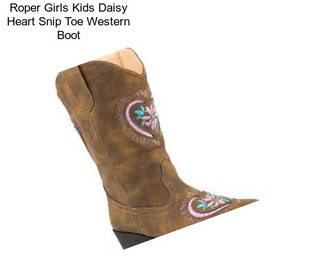 Roper Girls Kids Daisy Heart Snip Toe Western Boot