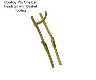 Cowboy Pro One Ear Headstall with Basket Tooling