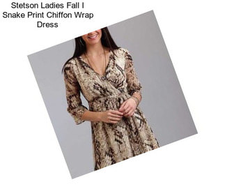 Stetson Ladies Fall I Snake Print Chiffon Wrap Dress