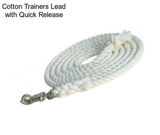 Cotton Trainers Lead with Quick Release