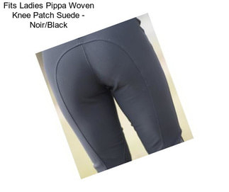 Fits Ladies Pippa Woven Knee Patch Suede - Noir/Black